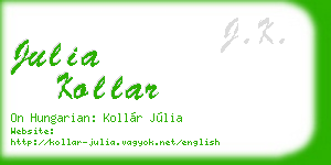 julia kollar business card